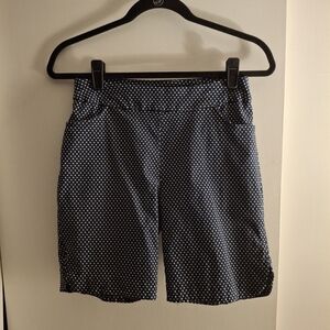 Kate Park Women's Navy And White Polka Dot Shorts